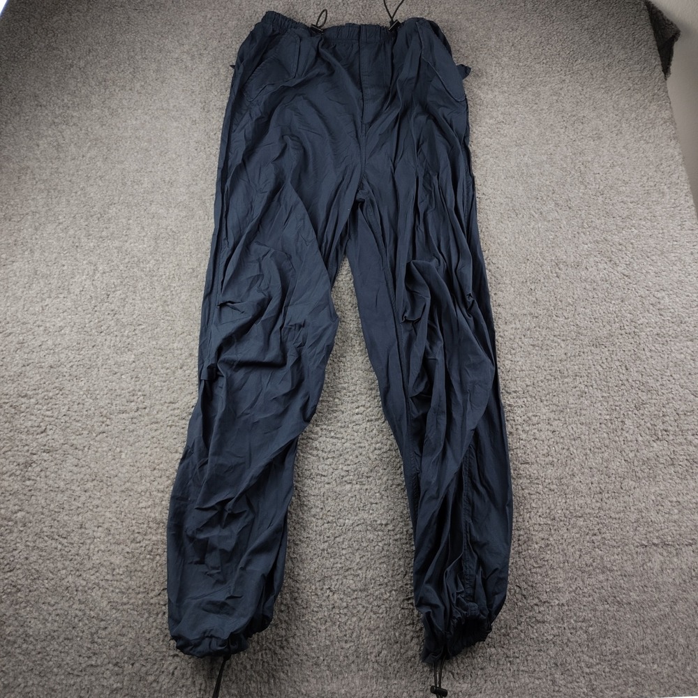Rag & Bone Cotton Pants Sz Small Navy Blue Bungee Utility Gorpcore Track EUC